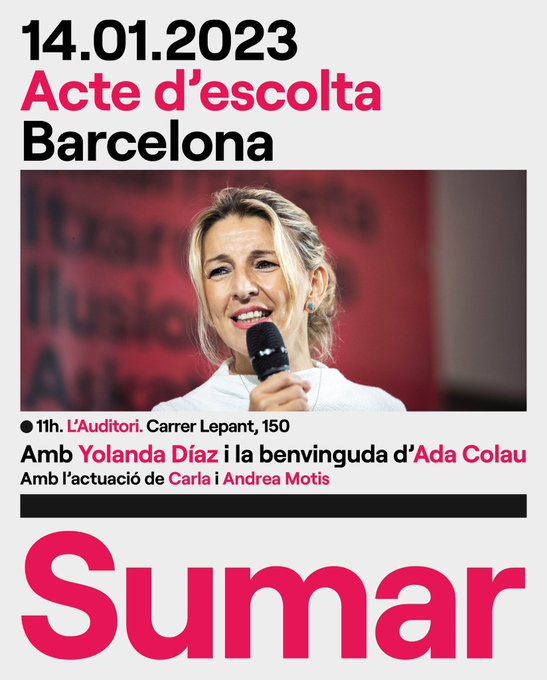 Yolanda Díaz se lanza a la conquista de Cataluña con su plataforma Sumar mientras Podemos espera por ella 1 Moncloa Yolanda diaz cataluna Moncloa