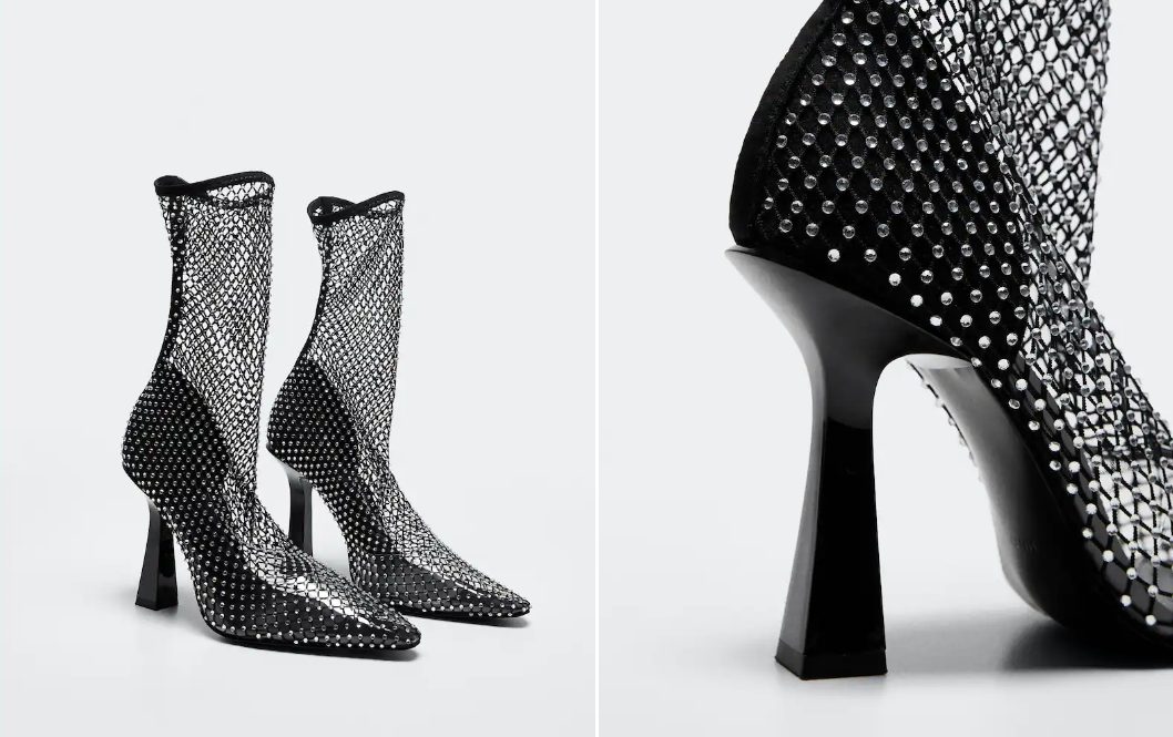botin de mango malla