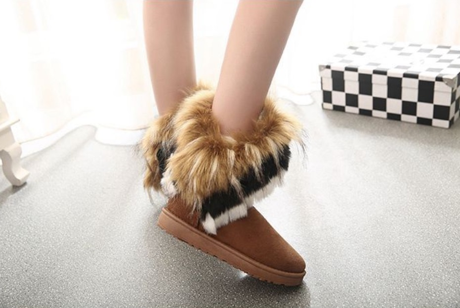 botines de pelo largo