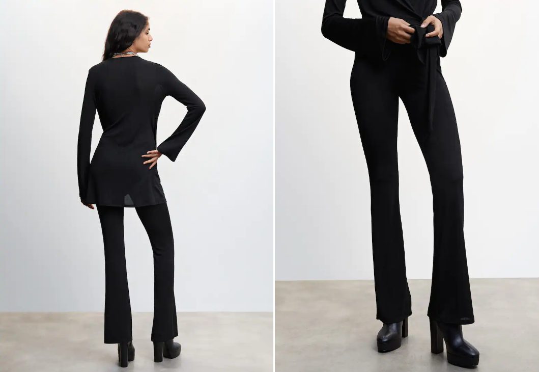 corte recto pantalones de mango mas buscados