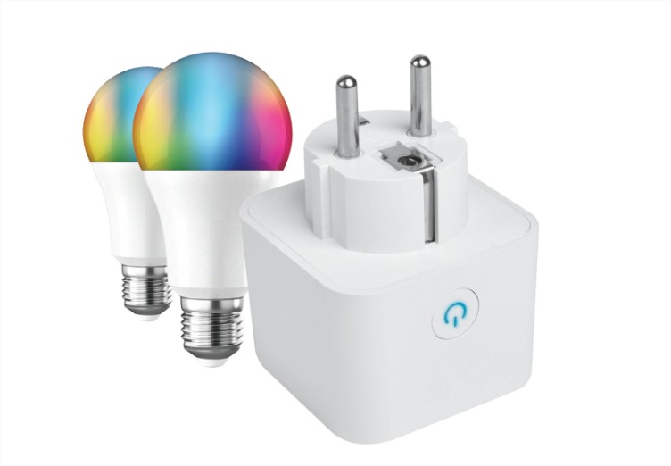 enchufe inteligente + 2 bombillas muvit