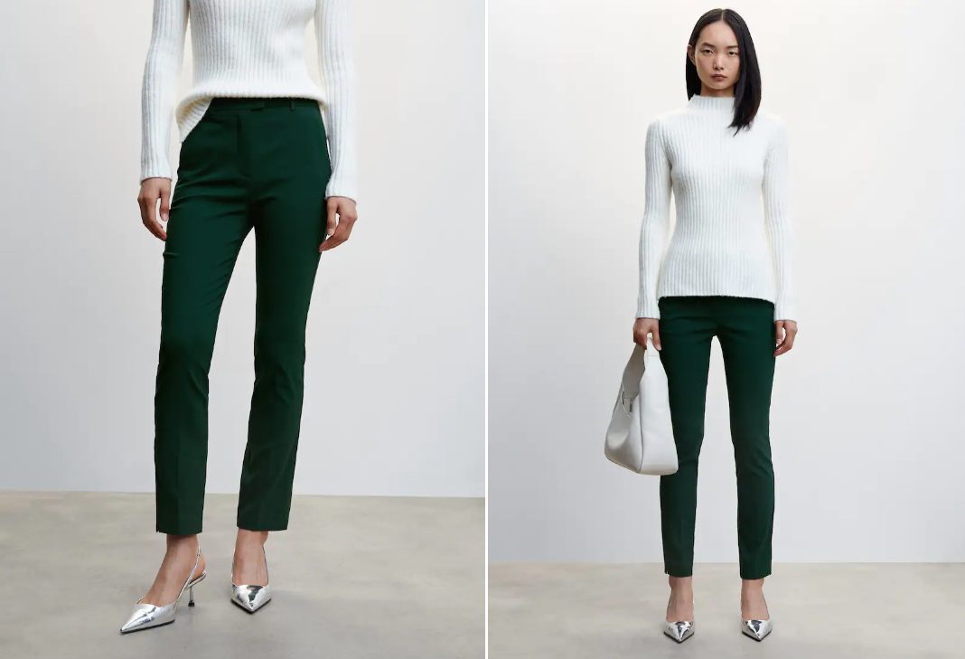 skinny crop color verde oscuro