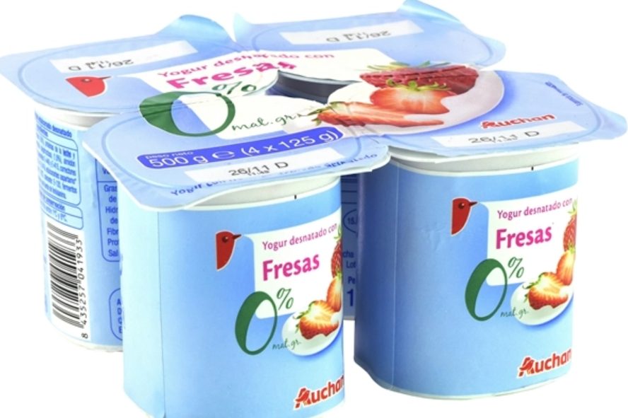 yogures de marca blanca alcampo con fresa