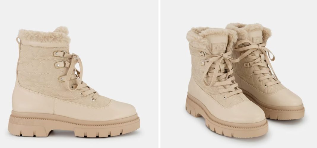 botines beige borreguito