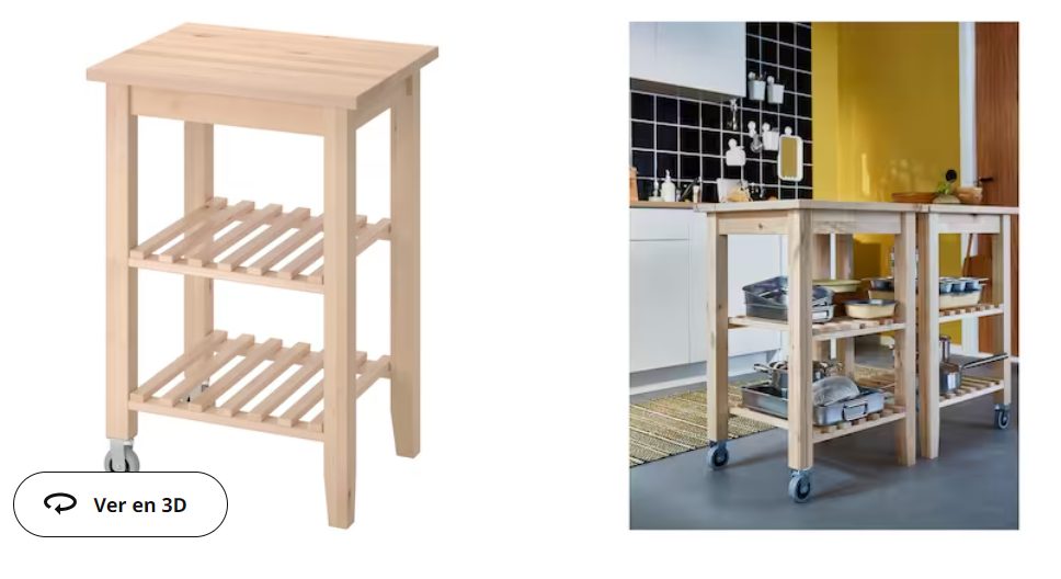 carrito abedul muebles de ikea practicos