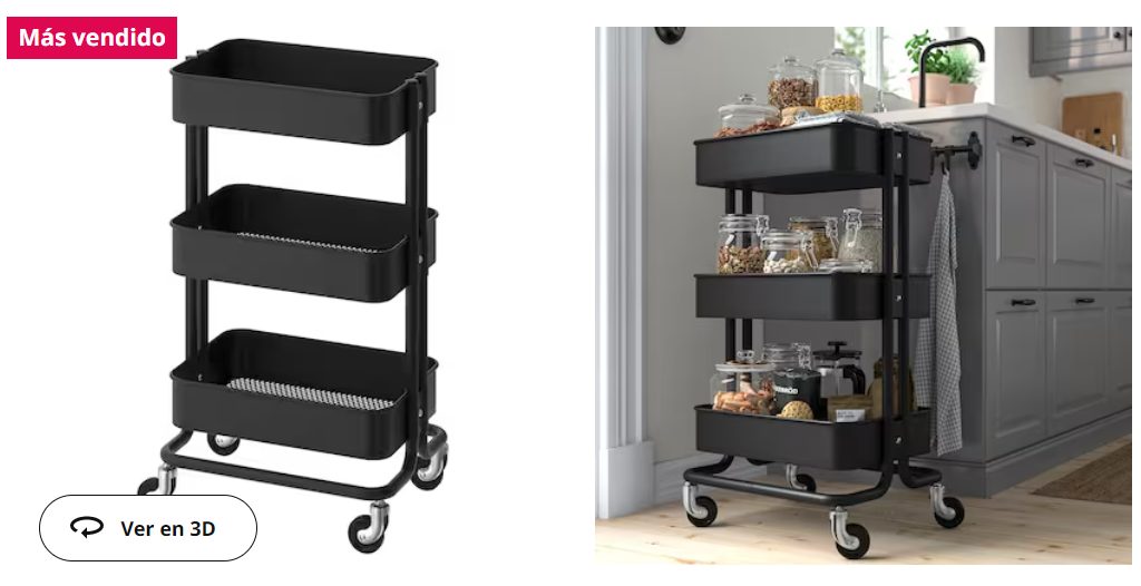 carrito negro muebles de ikea imprescindibles