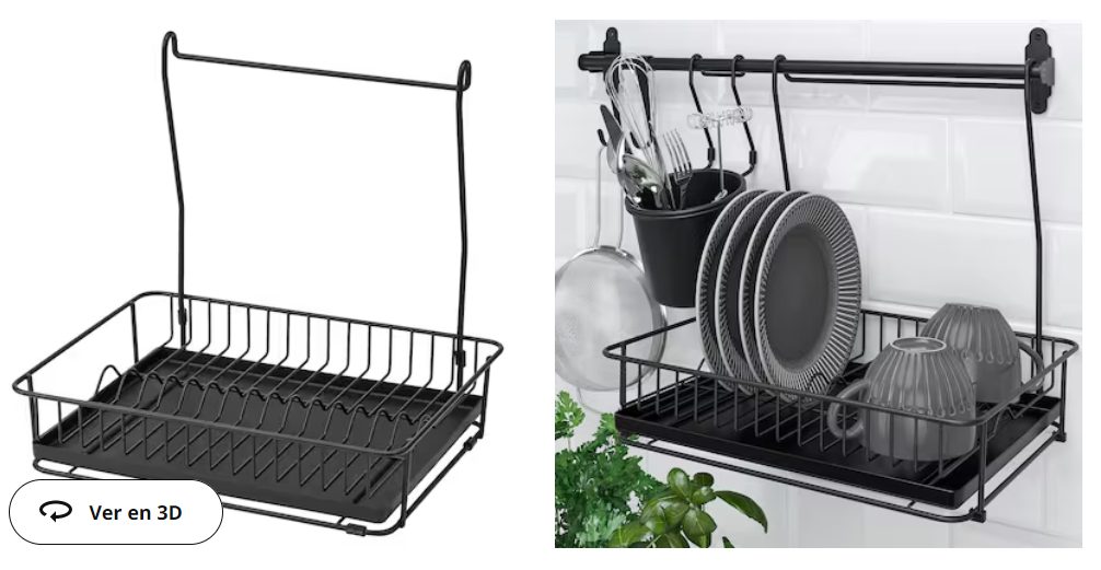escurreplatos negro