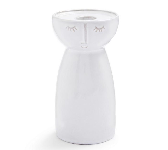 portavelas rostro relieve