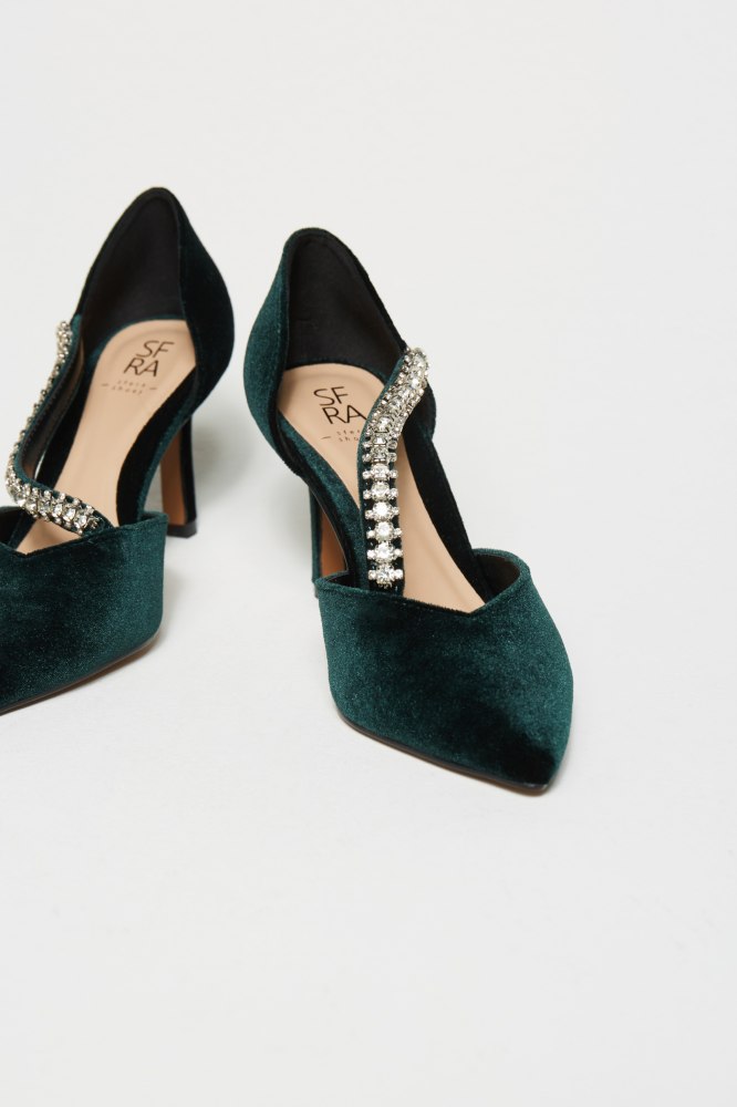 zapato tira strass