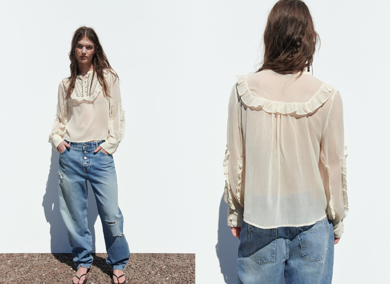 BLUSA BORDADOS, ENTRE LAS CAMISAS DE ZARA RECOMENDADAS