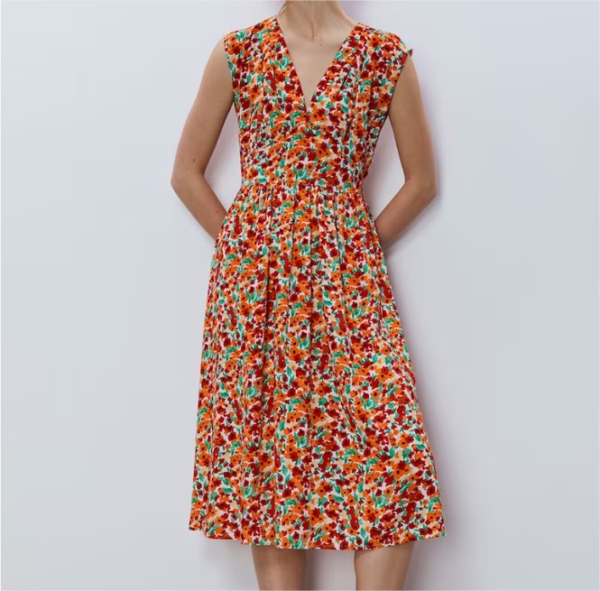 Vestido escote estampado el corte ingles