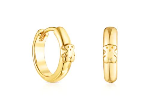 pendientes de aro plata vermeil