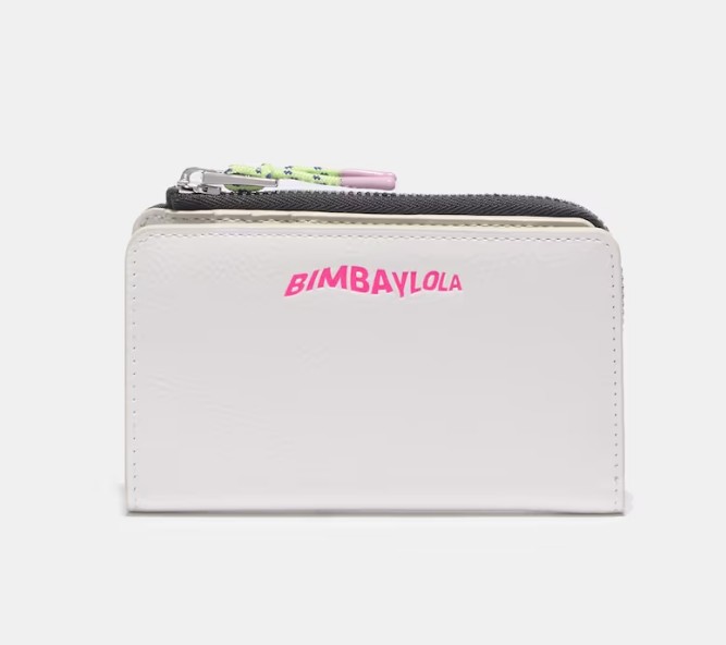 Monedero rectangular efecto charol en blanco el corte ingles