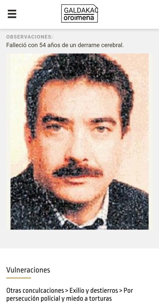 Una web impulsada por Aranzadi siembra la polémica por su trato a los presos de ETA 1 Moncloa exjefe de eta Moncloa