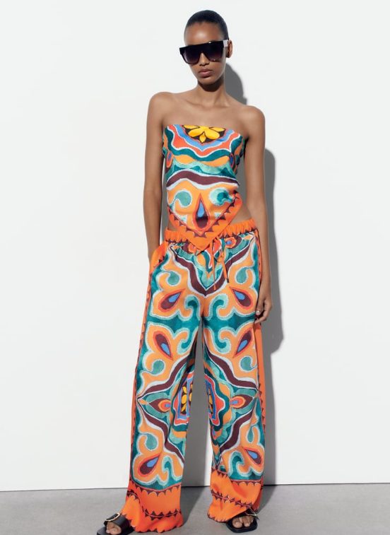 pantalon fluido estampado