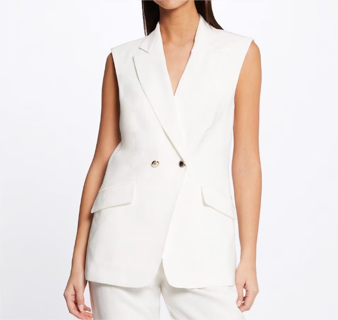 Chaleco de mujer de vestir holgado con cierre cruzado Moncloa