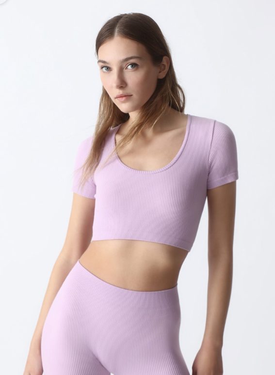 camiseta cropped seamless lefties