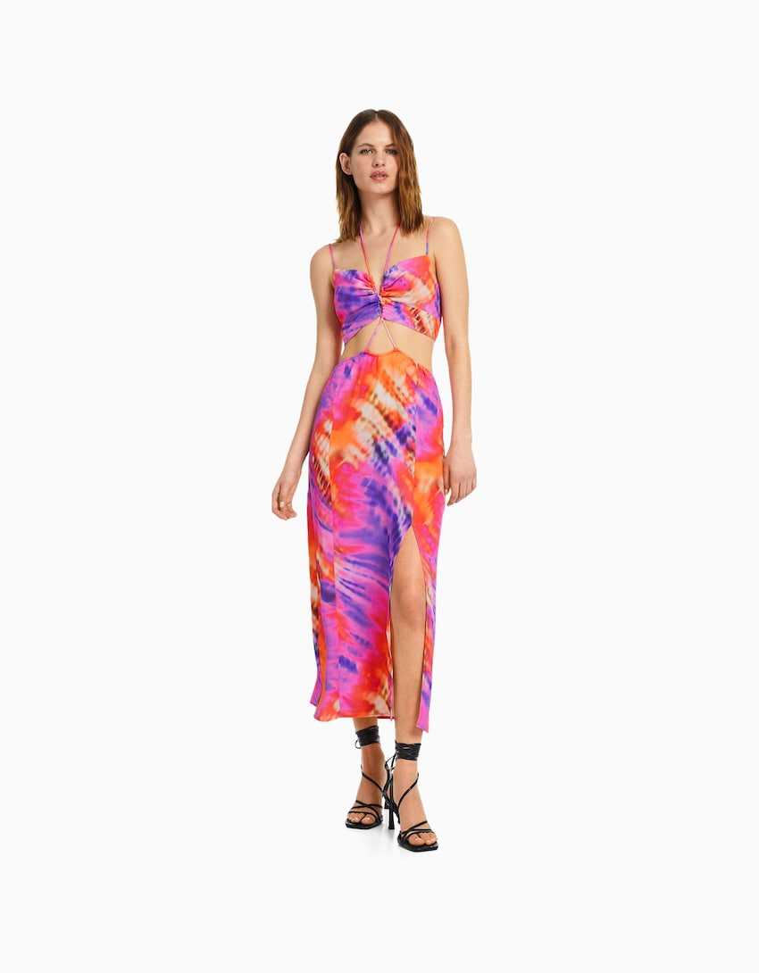 vestido midi cut out