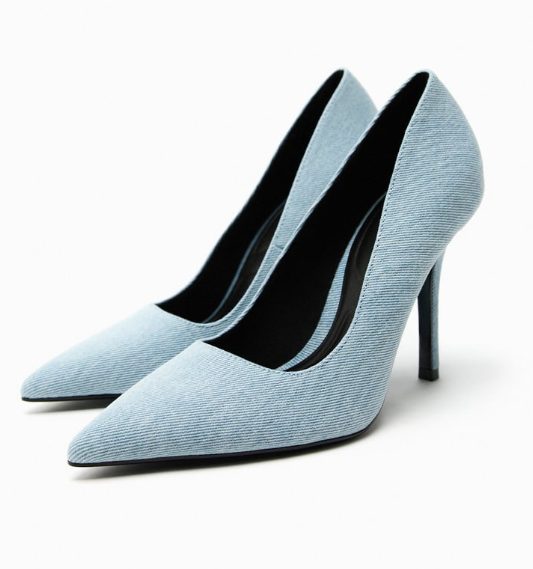 zapatos altos denim