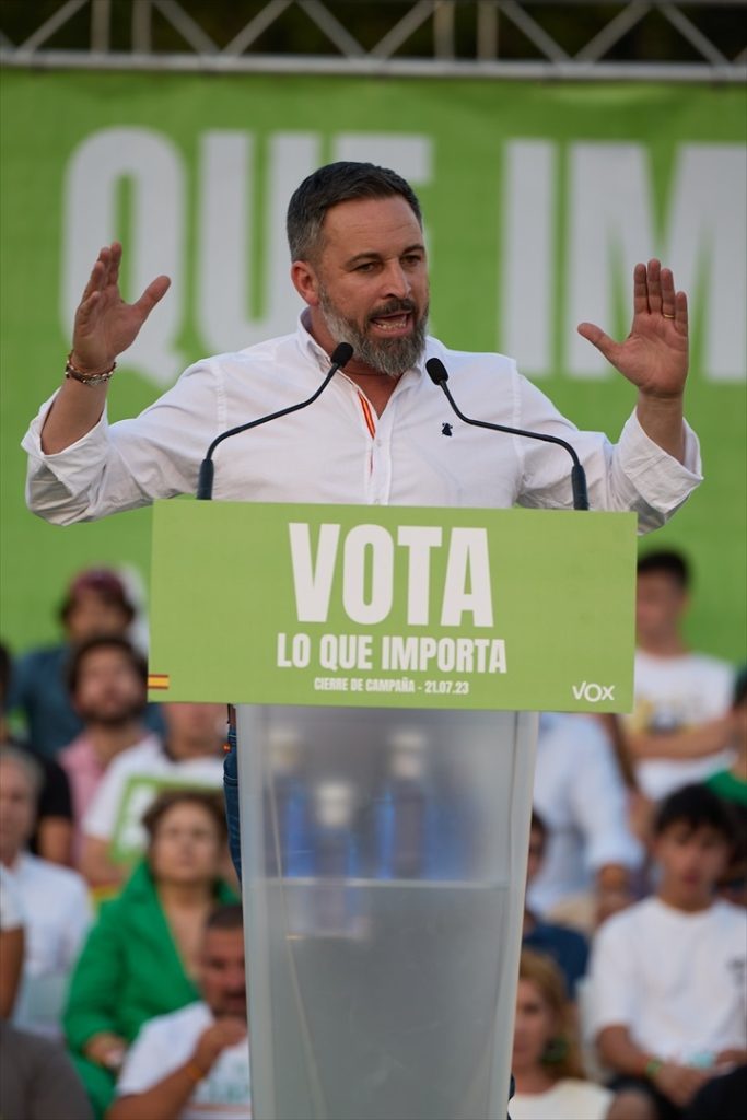 Vox emula a Podemos y comienza su descenso a los 'infiernos' electorales 1 Moncloa EuropaPress 5346206 candidato vox presidente gobierno santiago abascal acto cierre campana vox Moncloa