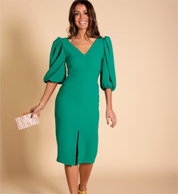 vestido corto entallado