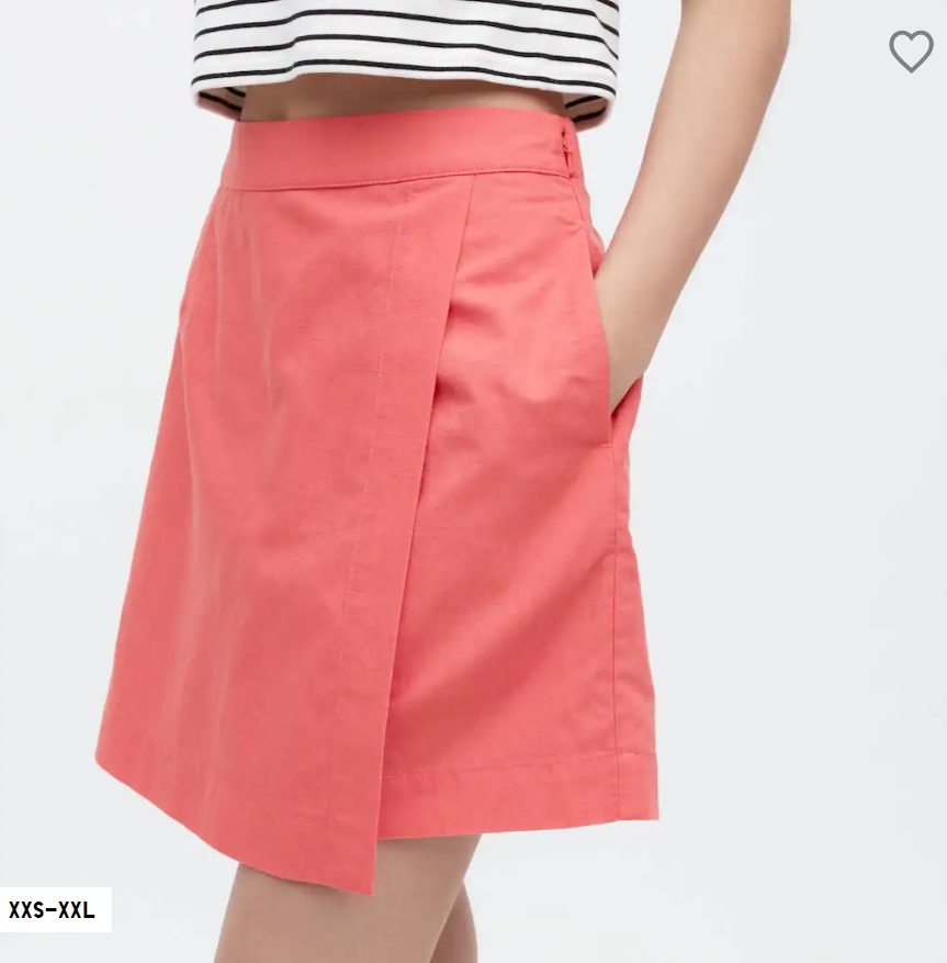 falda pantalon lino