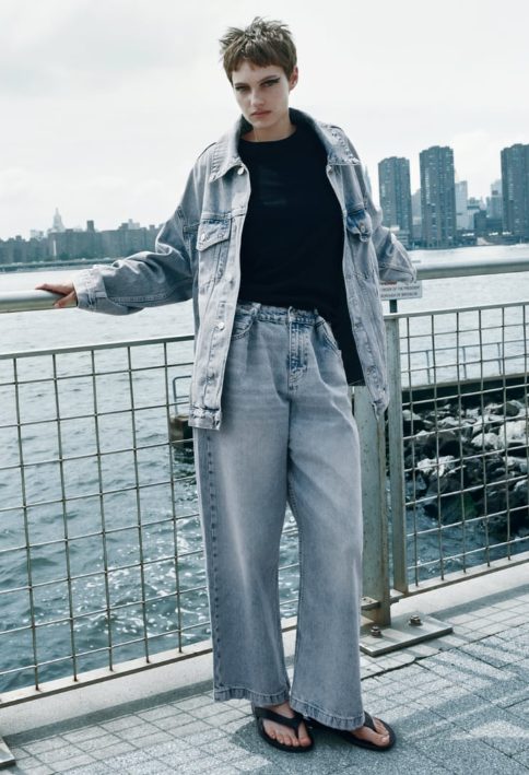 jeans tiro medio zara