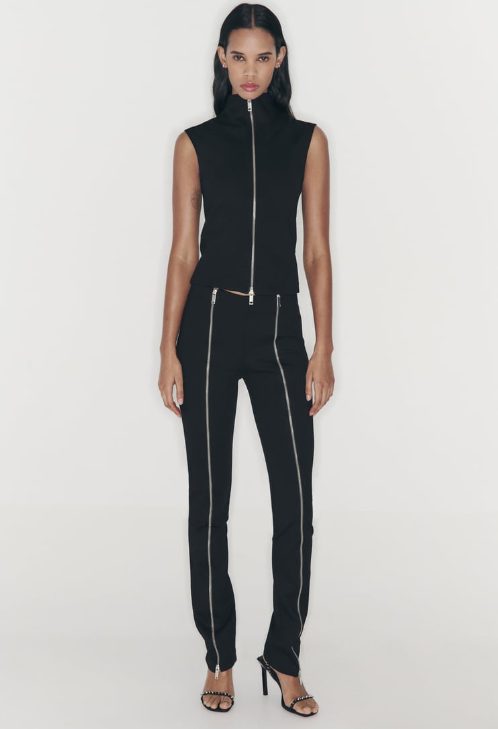leggings cremalleras zara