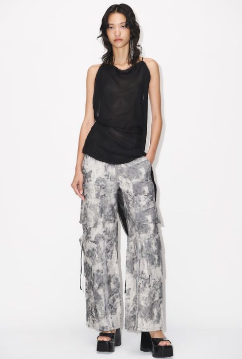 pantalon cargo estampado