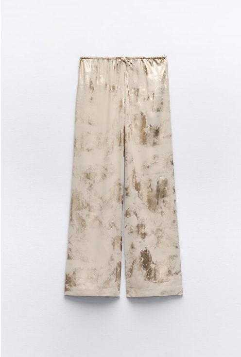 pantalon estampado metalizado