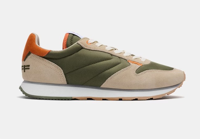 Zapatillas Track and Field Rhodes de hombre tipo running bajas en piel con logotipo