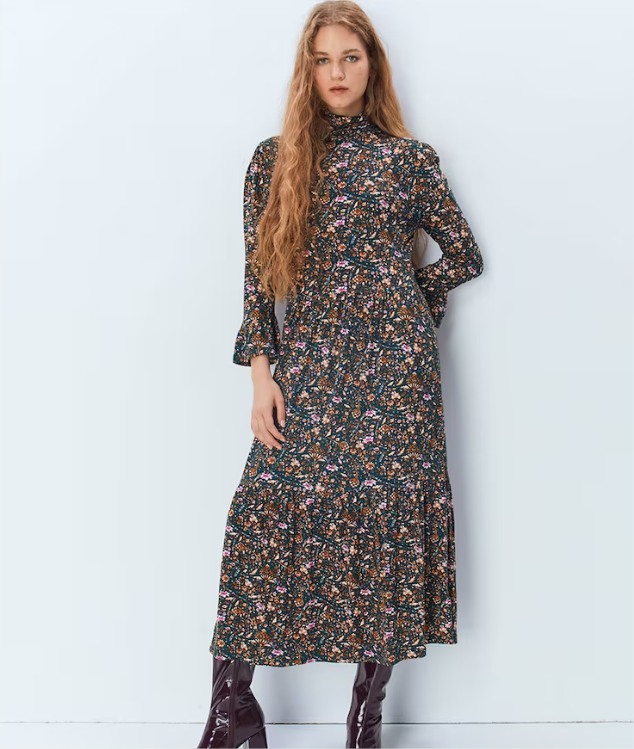 Vestido Cuello Cisne