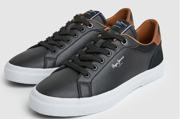 Zapatillas deportivas de hombre en tejido combinado en negro