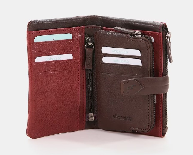 Cartera mediana de mujer Euphoria de piel bicolor color marrón