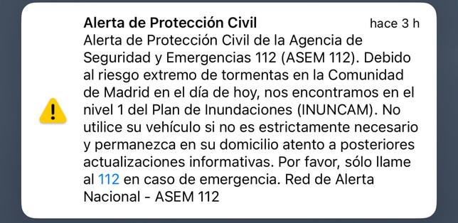 alerta aemet madrid