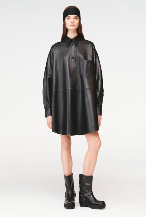 camisa vestido piel zara