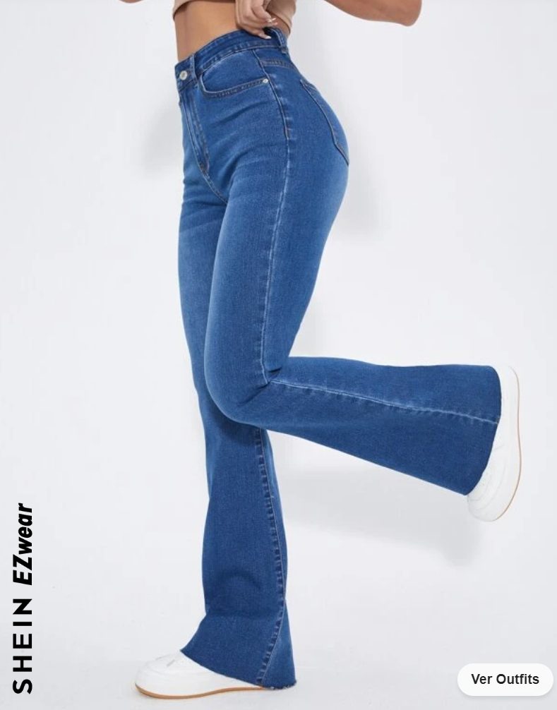 jeans pierna ancha talle alto