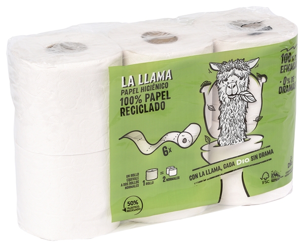 la llama dia 100% reciclado