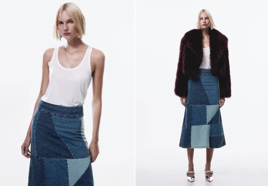falda vaquera patchwork
