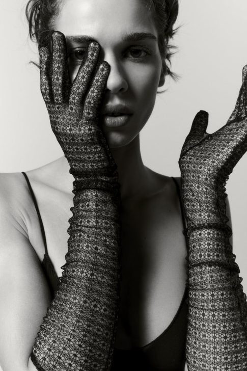 guantes largos encaje