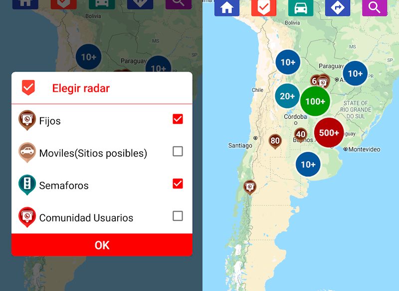 UNA DE LAS MEJORES APLICACIONES PARA DETECTAR RADARES