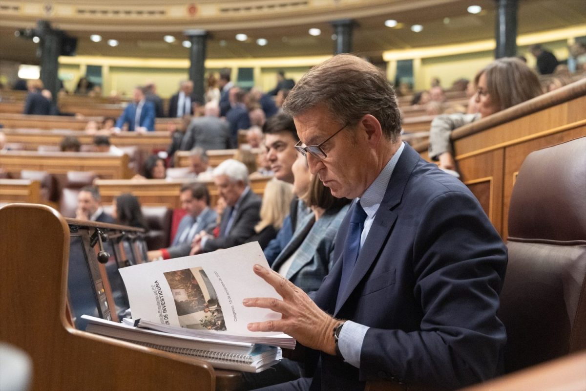 EuropaPress_5577981_presidente_partido_popular_alberto_nunez_feijoo_primera_sesion_debate Feijóo asegura que Sánchez es el que más ha hecho por la independencia de Cataluña