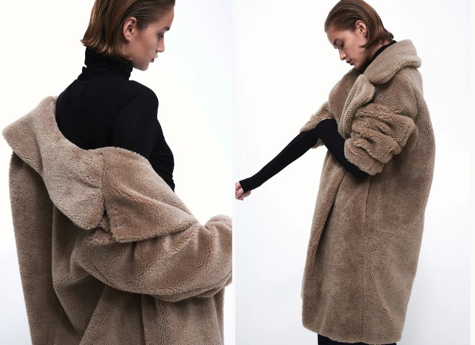 abrigo efecto pelo H&M