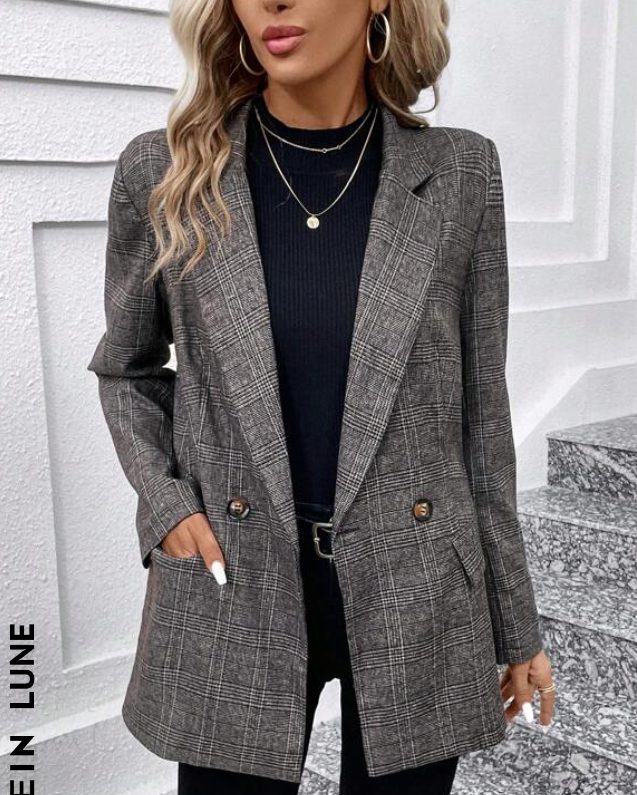 blazer cuadros shein