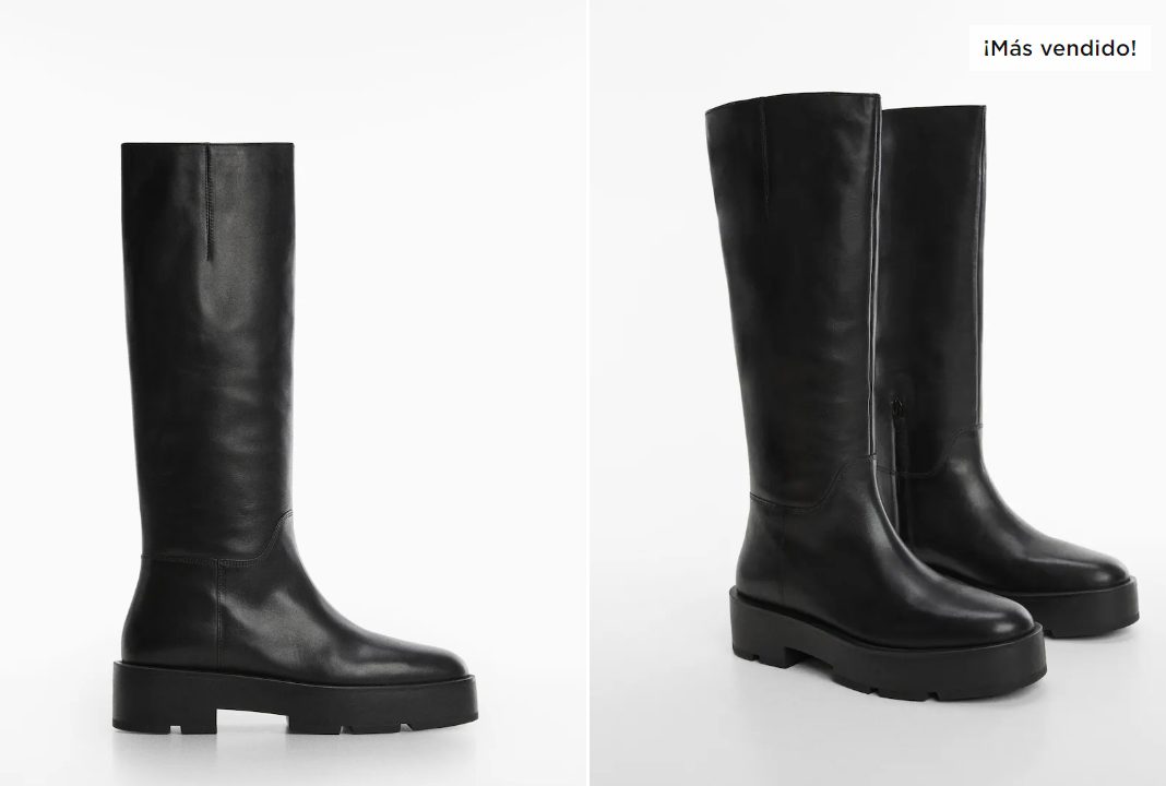 botas altas piel
