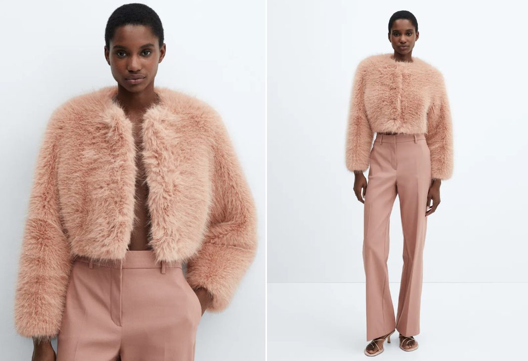 chaqueta pelo rosa
