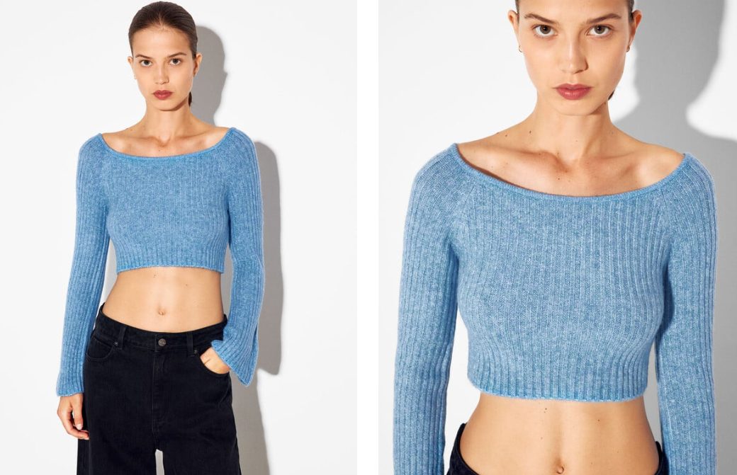 jersey punto cropped parfois