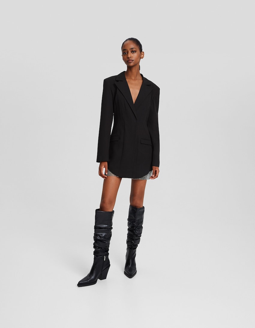vestido blazer bershka