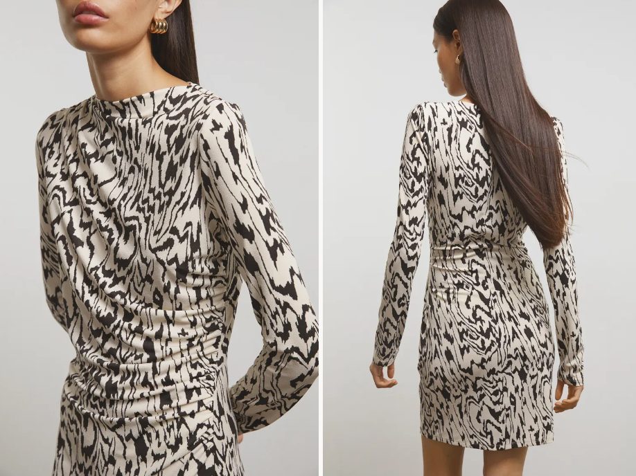 vestido fruncido punto