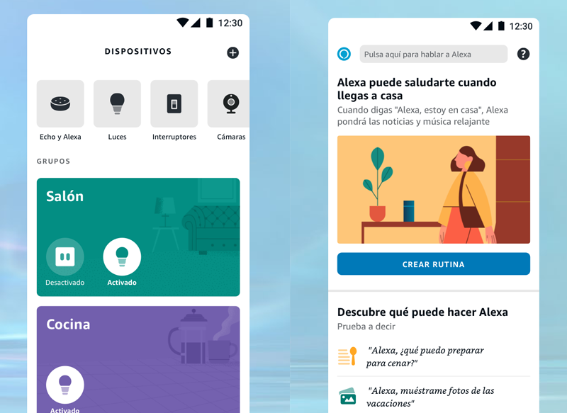 NUEVA INTERFAZ PARA LA APP DE ALEXA